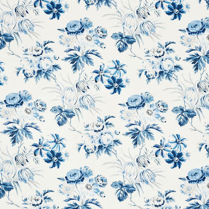 Schumacher Cecil Chintz Delft Fabric