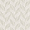 Seabrook Boho Chevron Stripe-Stringcloth Cinder Gray And Ivory Wallpaper