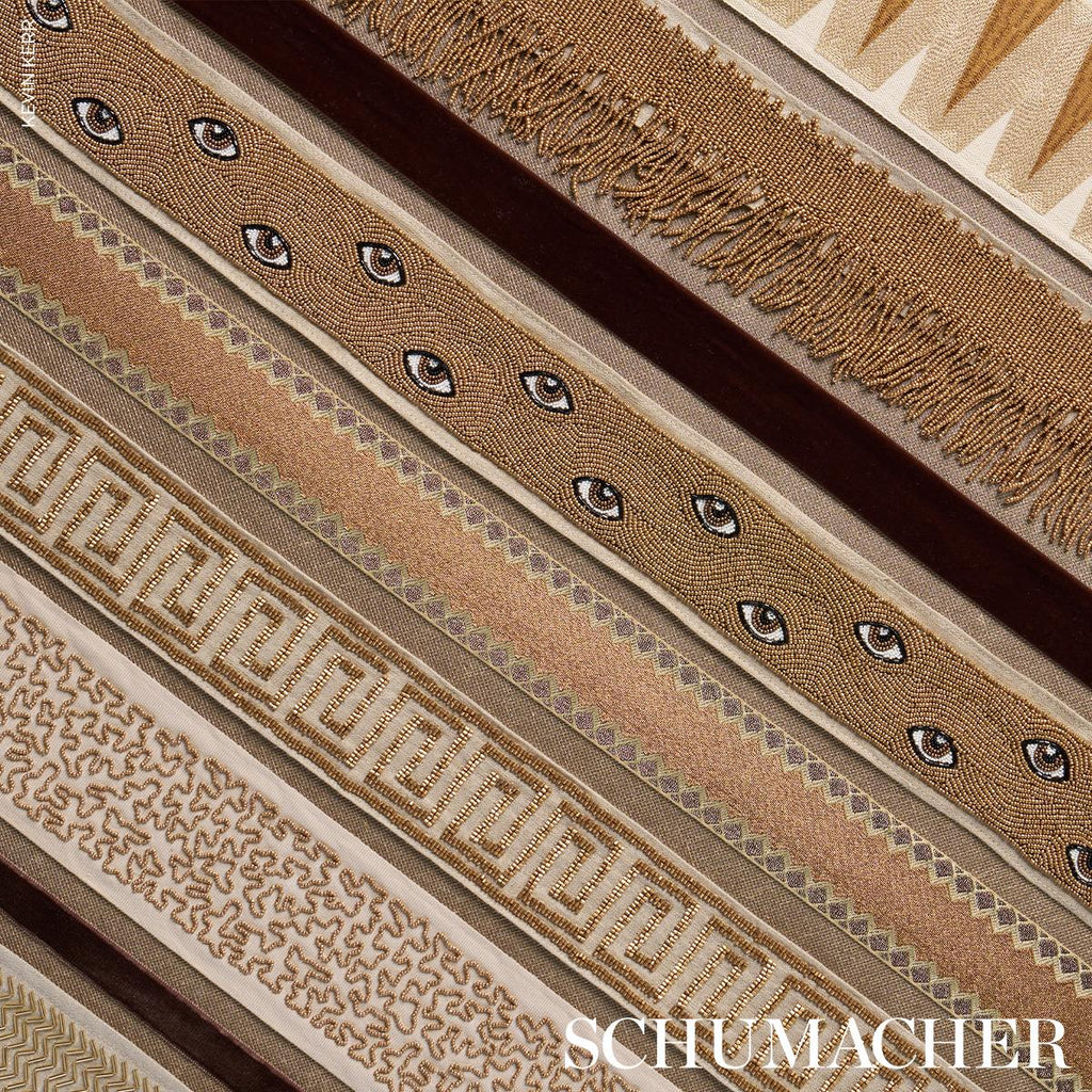 Schumacher Starling Beaded Fringe Gold Trim