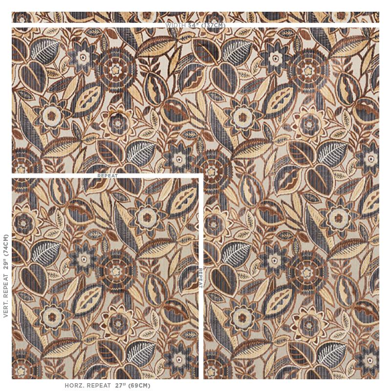 Schumacher Garland Velvet Neutral Fabric