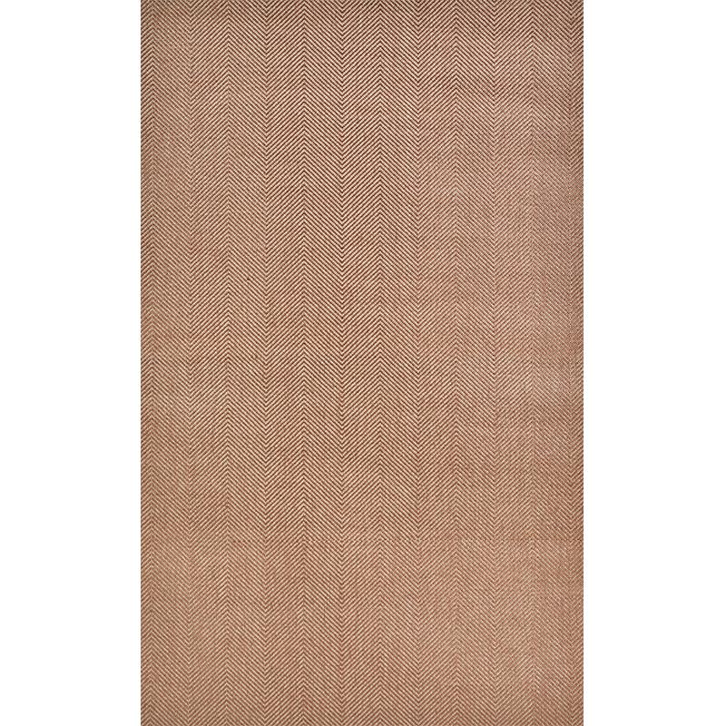 Schumacher Herringbone Paperweave Brown Wallpaper