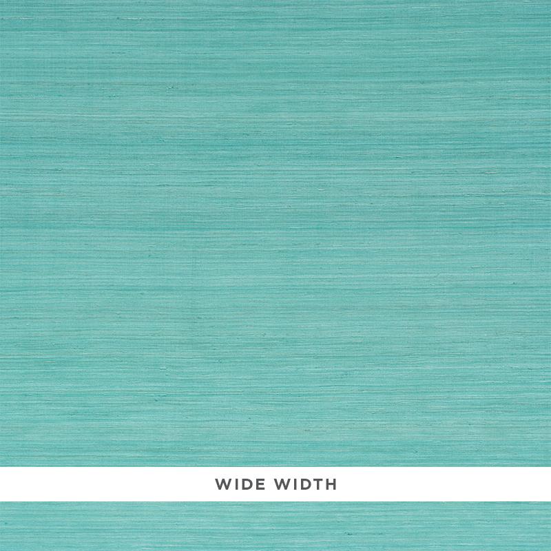 Schumacher Silk Strie Aqua Wallpaper