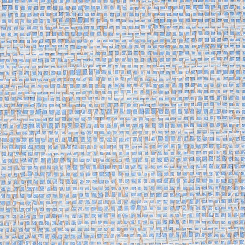 Schumacher Open Paperweave Sky Wallpaper