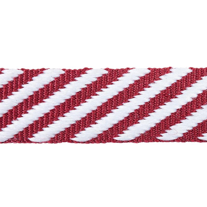 Schumacher Twill Tape Burgundy Trim