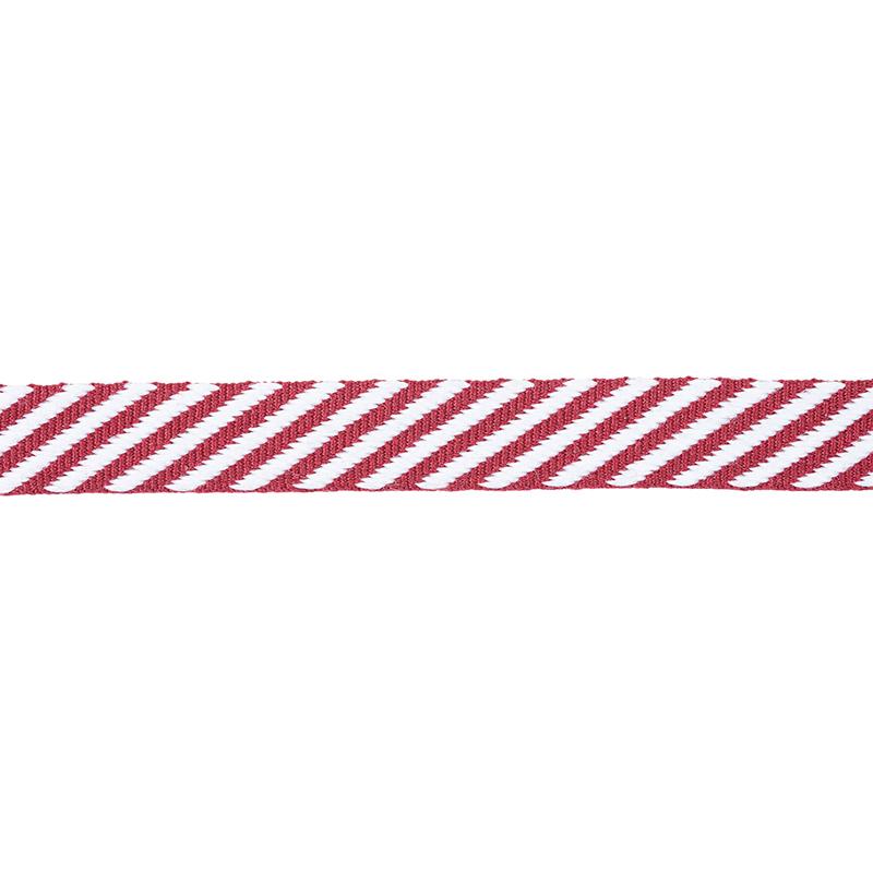 Schumacher Twill Tape Burgundy Trim