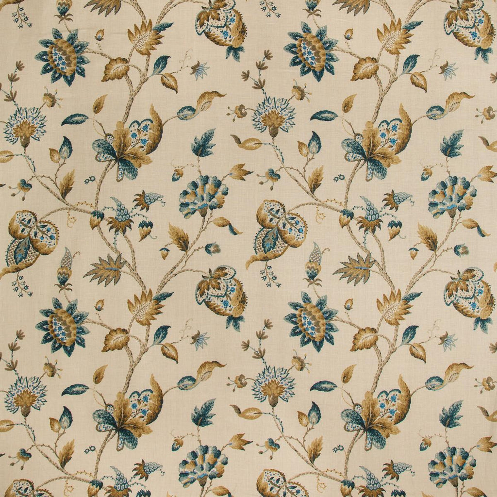 Lee Jofa Hollin Print Peacock Fabric