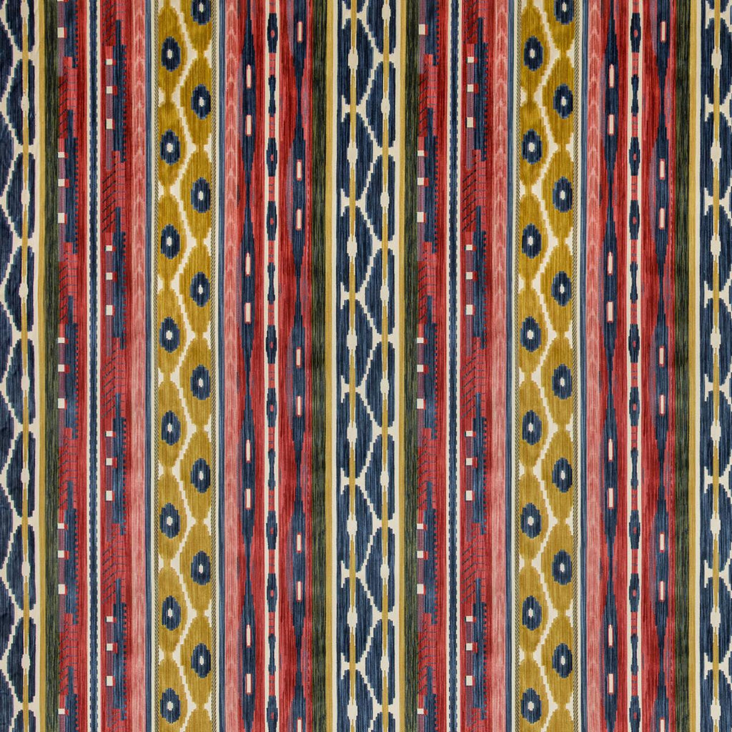 Lee Jofa Desning Velvet Red/Blue Fabric