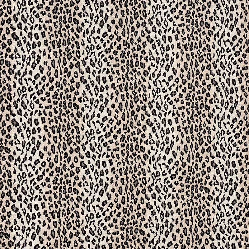 Schumacher Safari Pingl Snow Leopard Fabric