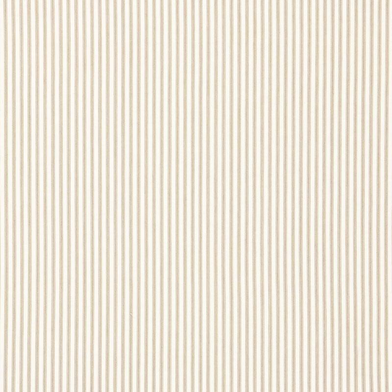 Schumacher Wellfleet Ticking Stripe Pebble Fabric