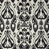 Schumacher Kiva Embroidered Ikat Raven Fabric