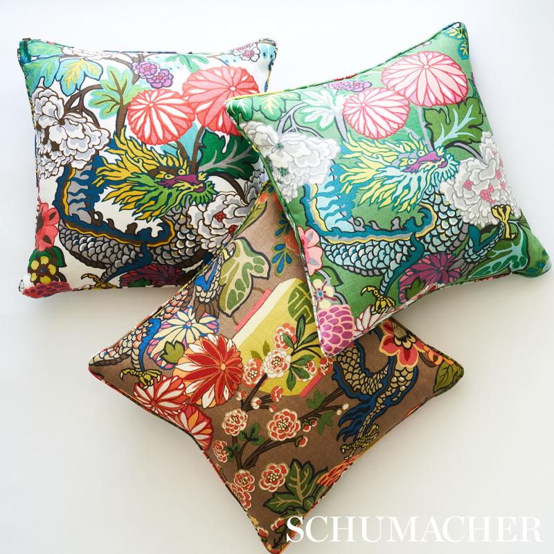 Schumacher Chiang Mai Dragon Jade Fabric