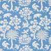 Schumacher Woodland Silhouette Blue Fabric