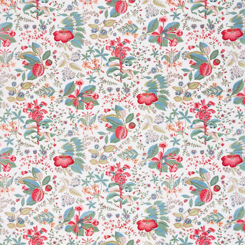 Schumacher Pomegranate Botanical Document Fabric