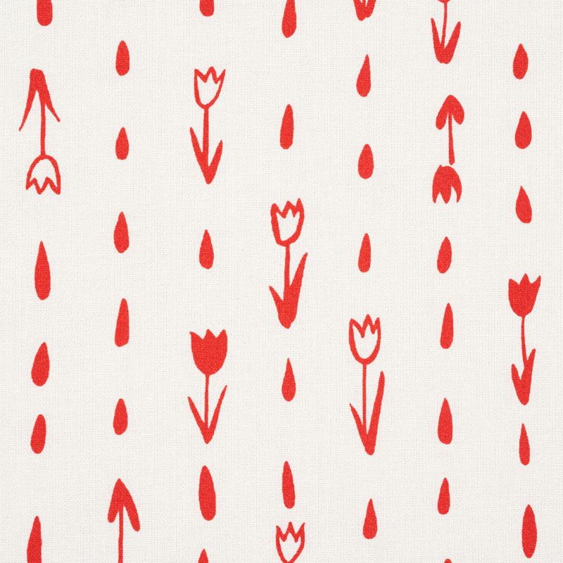 Schumacher Tulip Parade Red Fabric