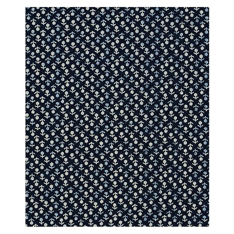 Schumacher Beatriz Handprint Indigo Fabric