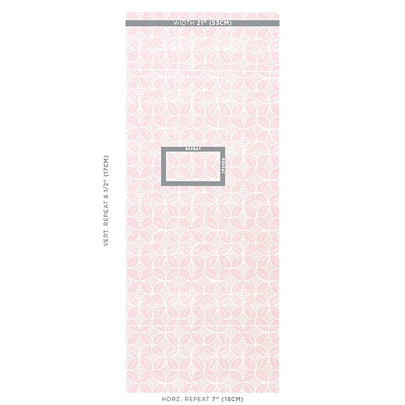 Schumacher Coffee Bean Pink Wallpaper