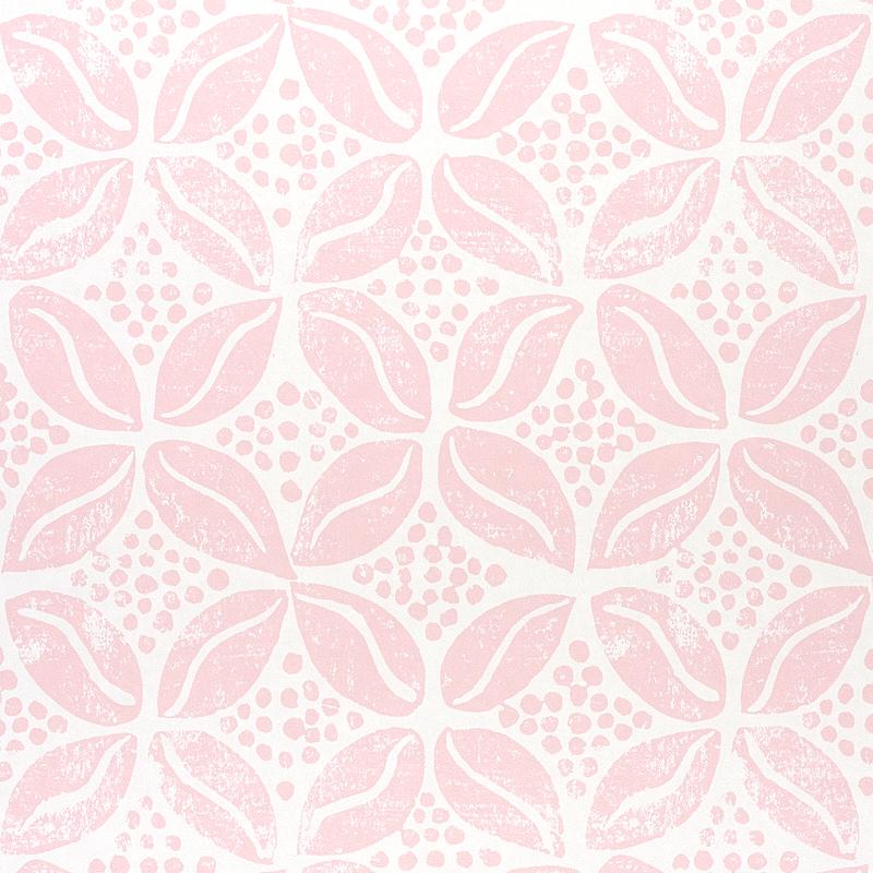 Schumacher Coffee Bean Pink Wallpaper