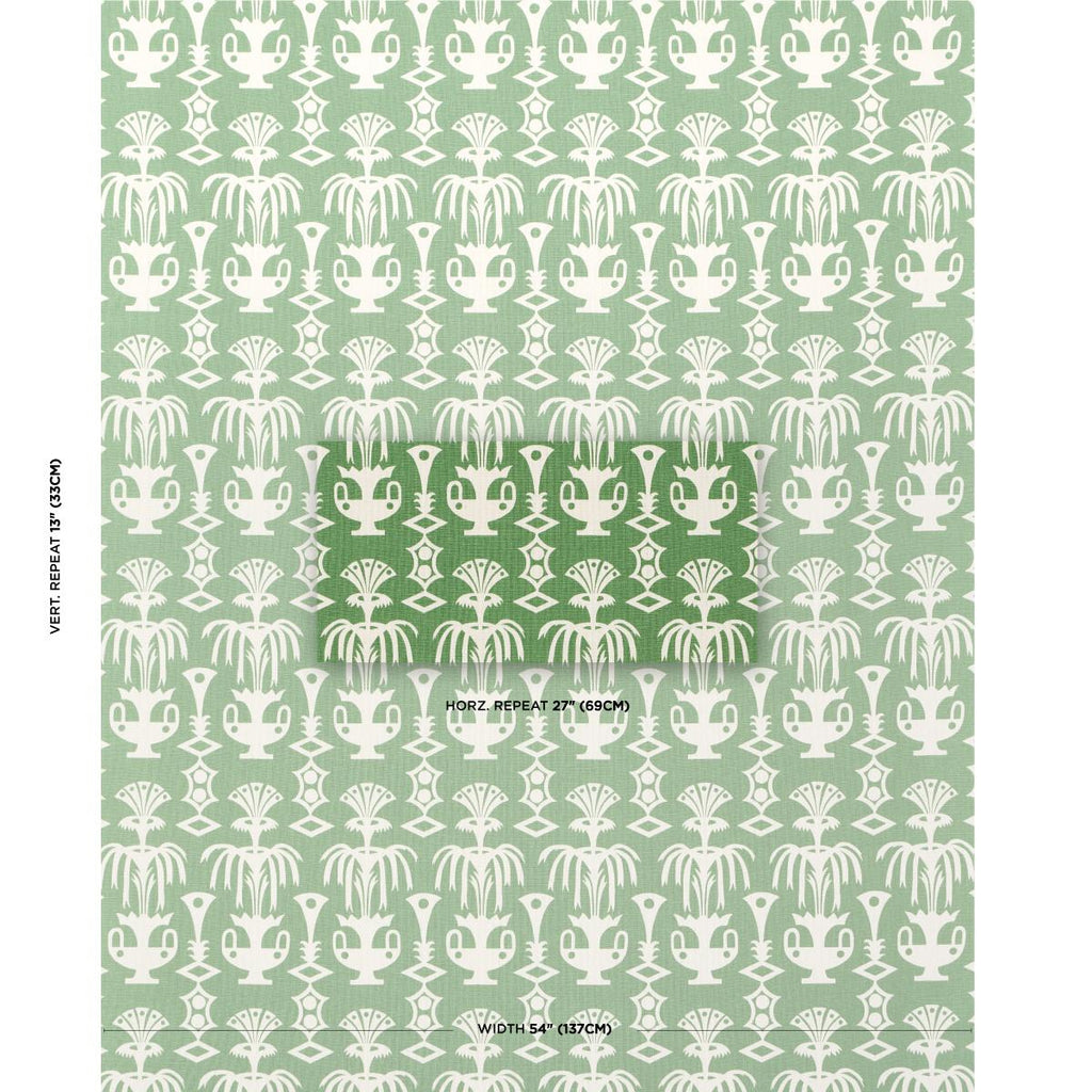 Schumacher Fountain Grass Green Fabric