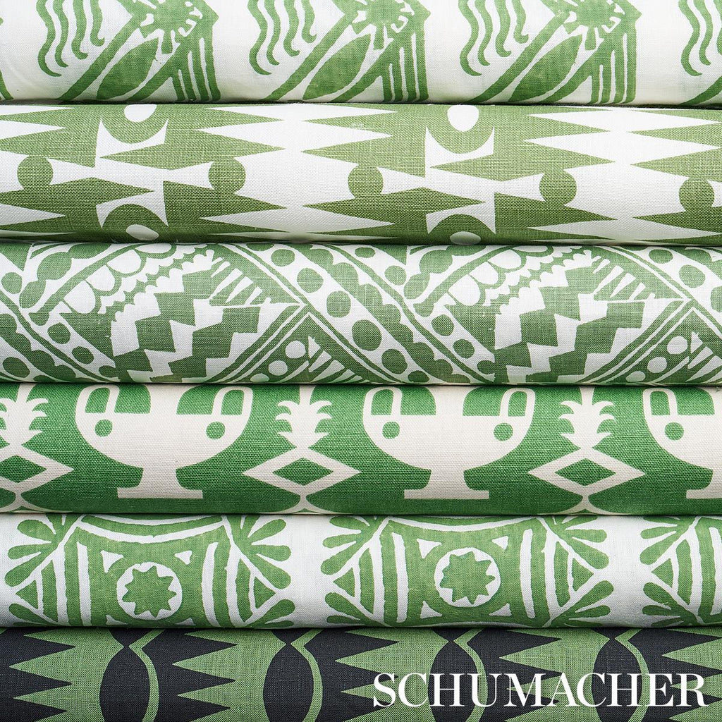 Schumacher Fountain Grass Green Fabric