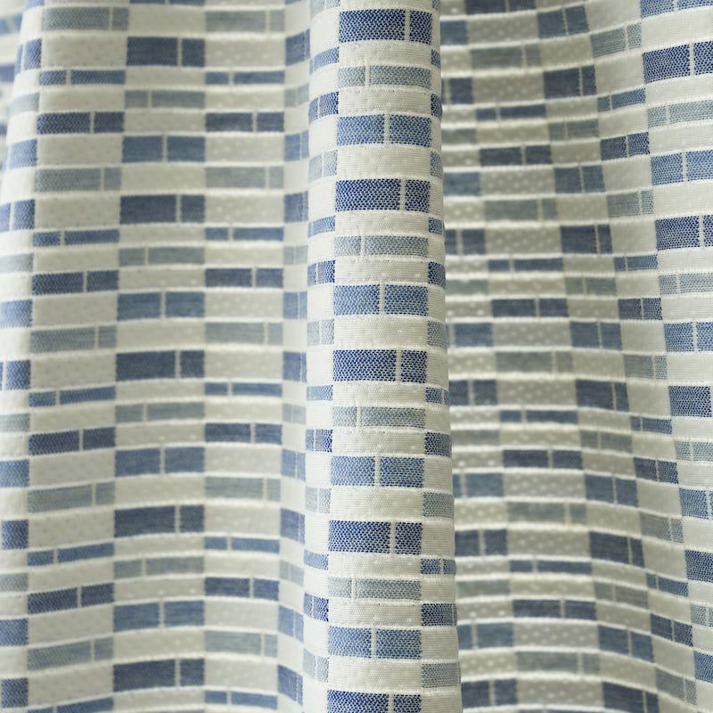 Schumacher Ashcroft Matelass Indoor/Outdoor Blue Fabric