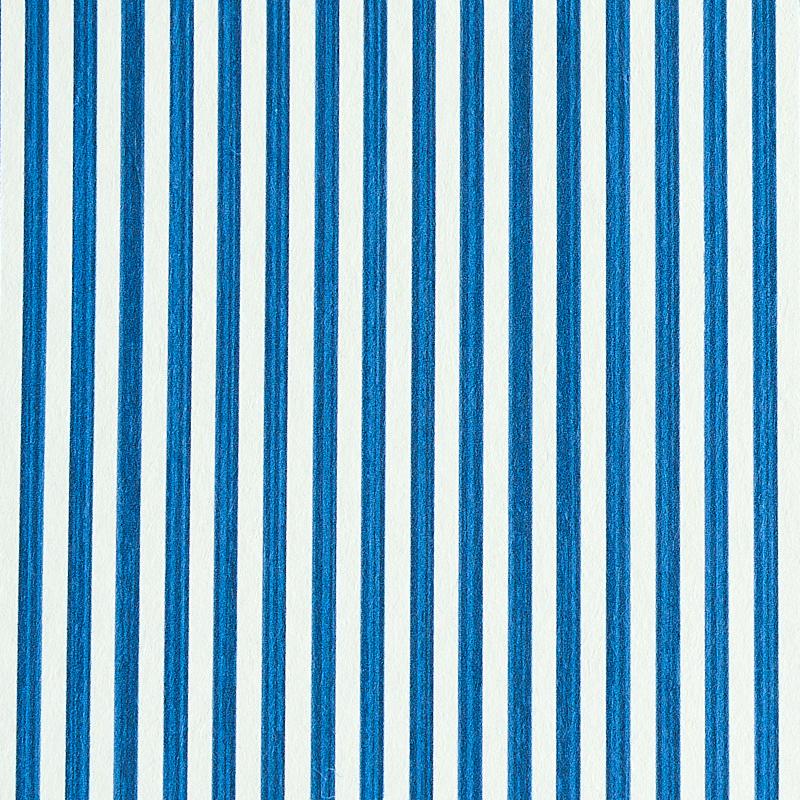 Schumacher Edwin Stripe Narrow Navy Wallpaper