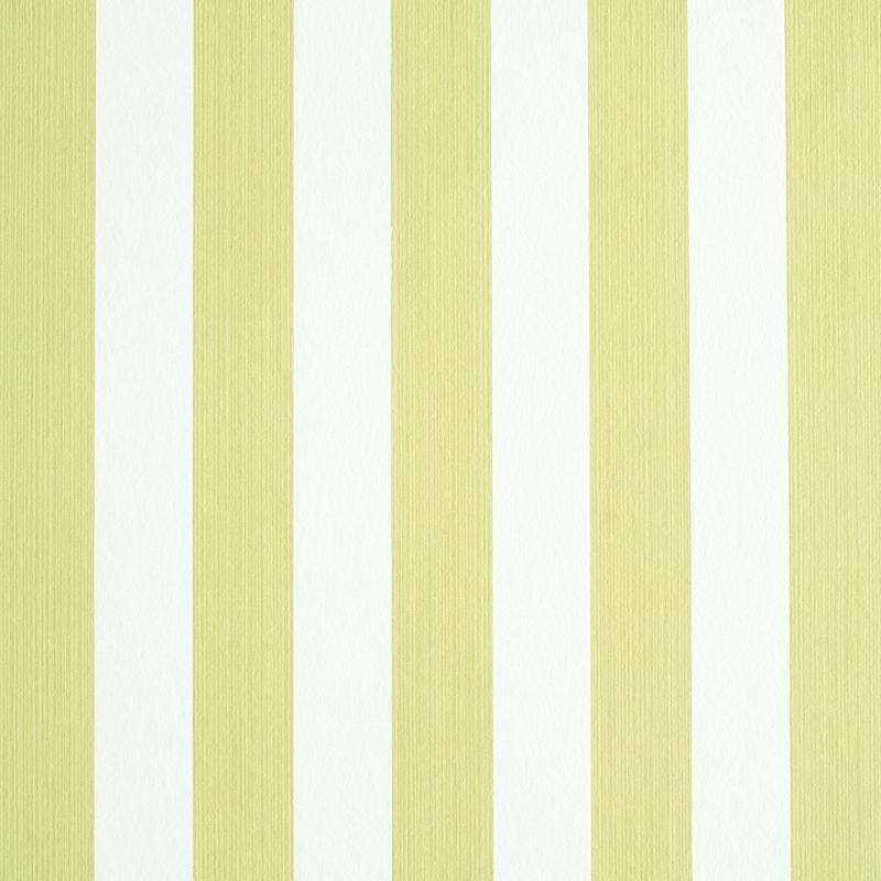 Schumacher Edwin Stripe Medium Citron Wallpaper