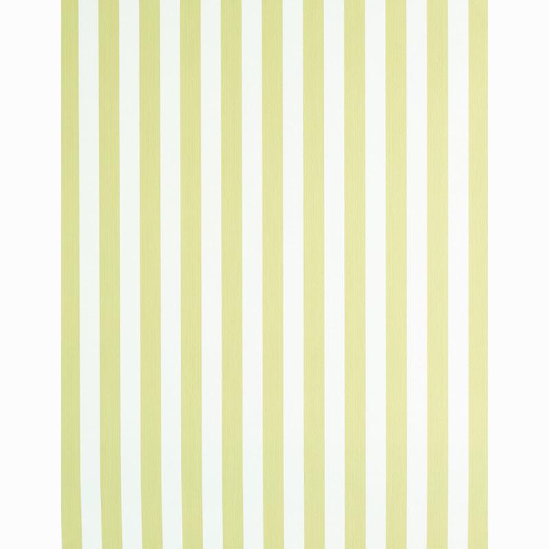 Schumacher Edwin Stripe Medium Citron Wallpaper