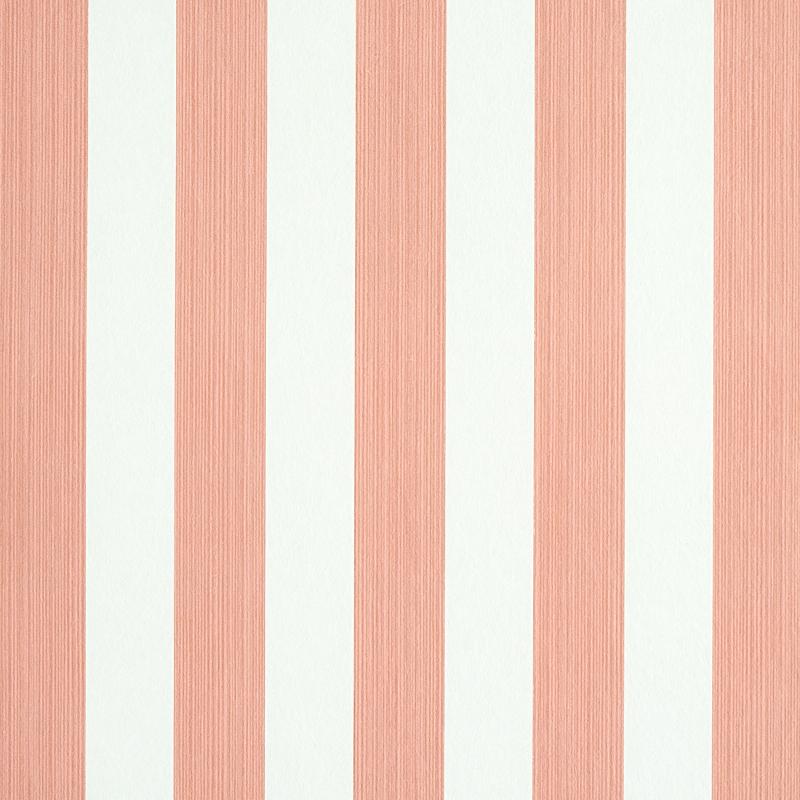 Schumacher Edwin Stripe Medium Pink Wallpaper