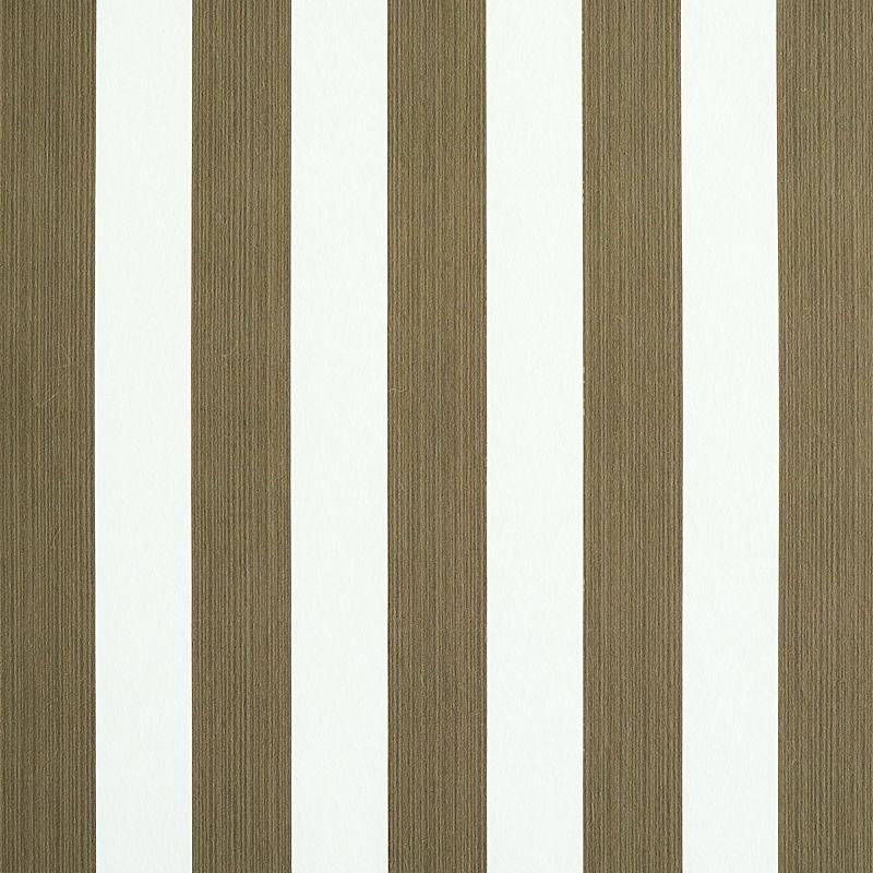 Schumacher Edwin Stripe Medium Mushroom Wallpaper