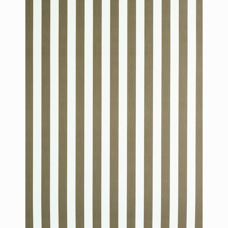 Schumacher Edwin Stripe Medium Mushroom Wallpaper