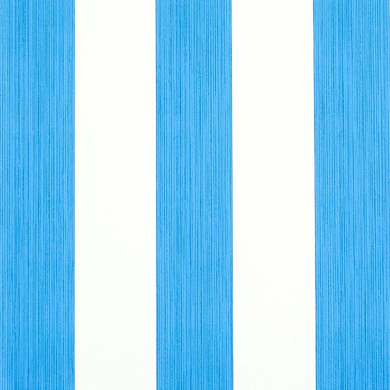 Schumacher Edwin Stripe Wide Cobalt Wallpaper