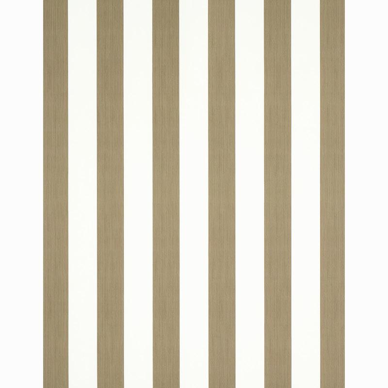 Schumacher Edwin Stripe Wide Mushroom Wallpaper