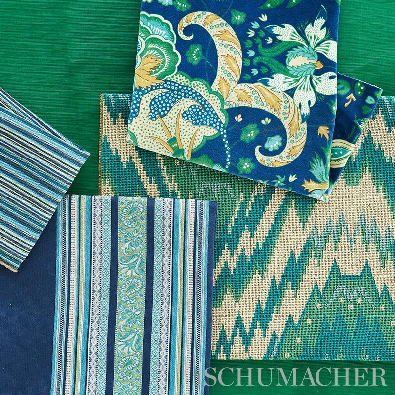 Schumacher Majorelle Velvet Blue Fabric