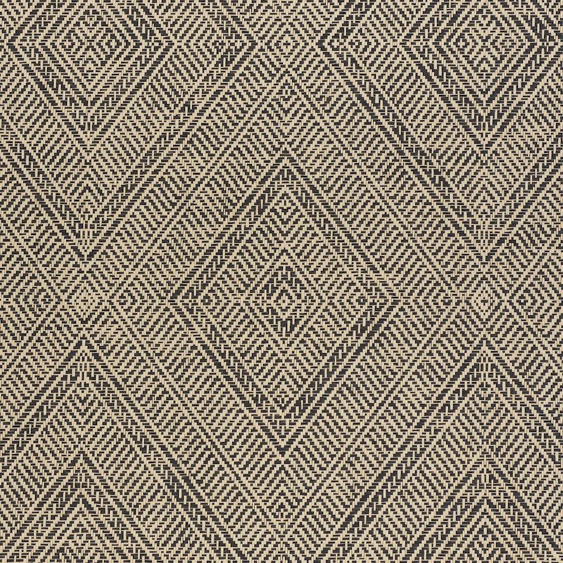 Schumacher Tortola Paperweave Carbon Wallpaper