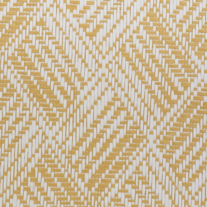 Schumacher Ashberg Paperweave Yellow Wallpaper