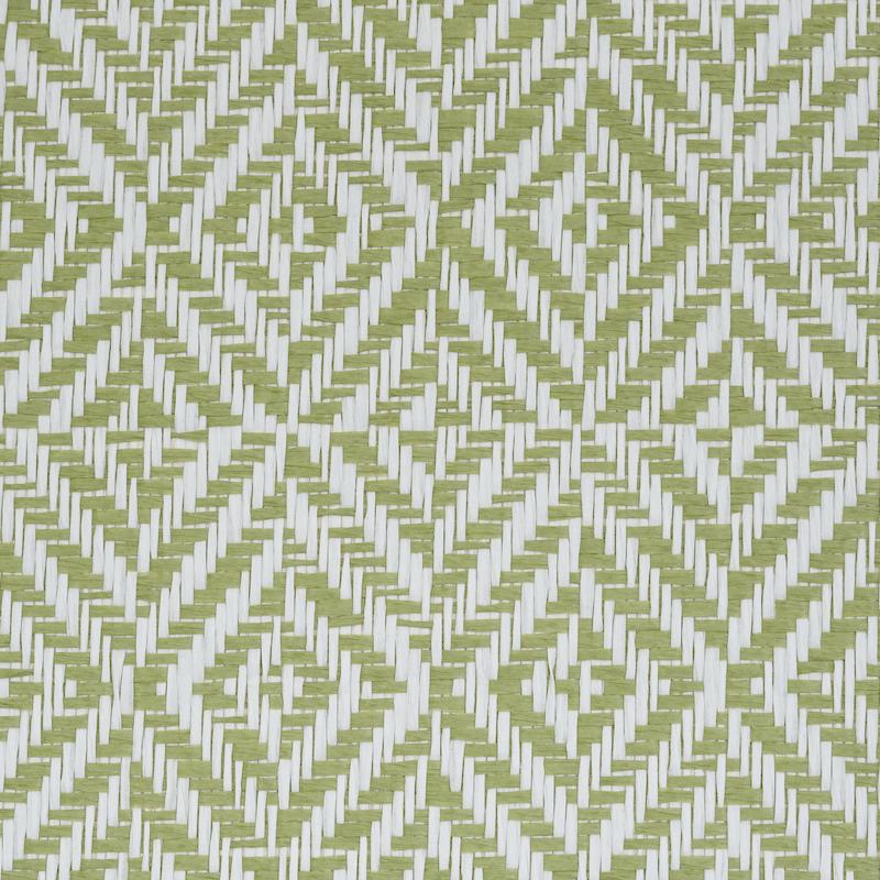 Schumacher Jubilee Paperweave Green Wallpaper