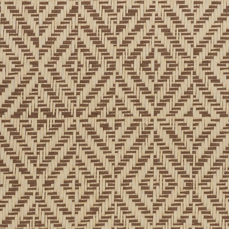 Schumacher Jubilee Paperweave Brown Wallpaper