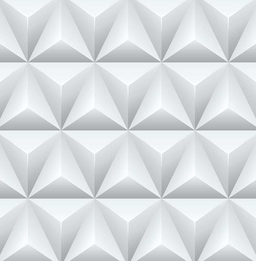 Seabrook Triangle Origami Gray Wallpaper