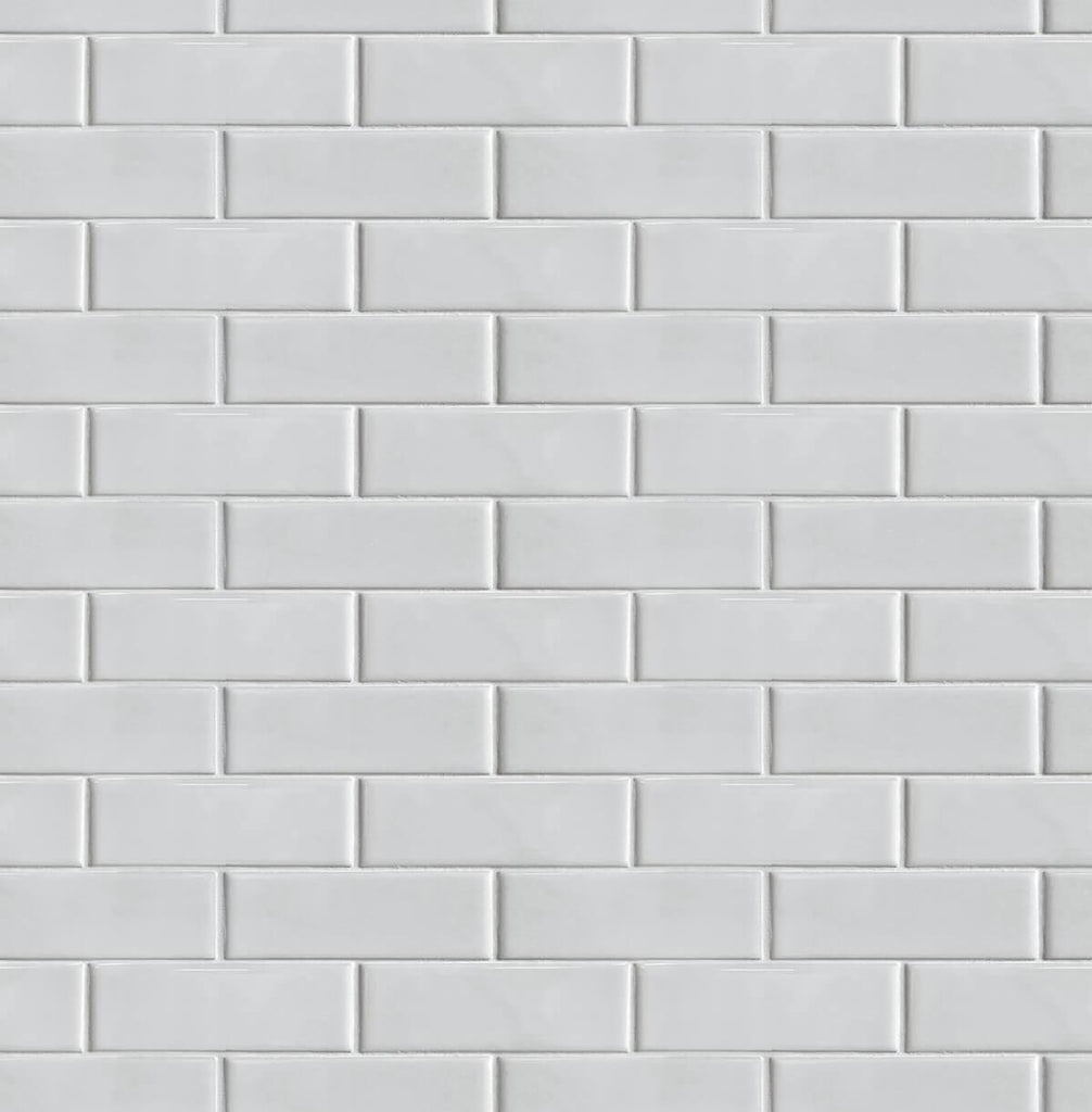 Seabrook Subway Tile Ivory Wallpaper