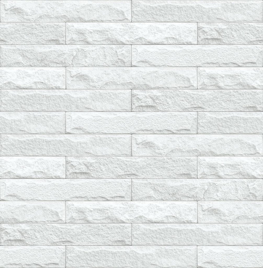 Seabrook Limestone Brick Eggshell & Gray Wallpaper