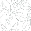 Seabrook Tossed Leaves Daydream Gray Wallpaper