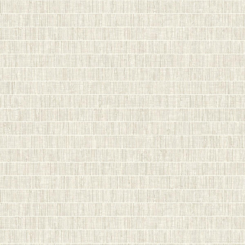 Seabrook Blue Grass Band Off-White Wallpaper