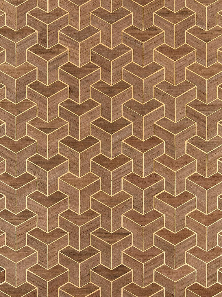 Scalamandre Forte - Wood Cherrywood Wallpaper