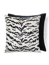 Scalamandre Tigre/Velvet 22 X 22-Off-White&Black/Black Pillow