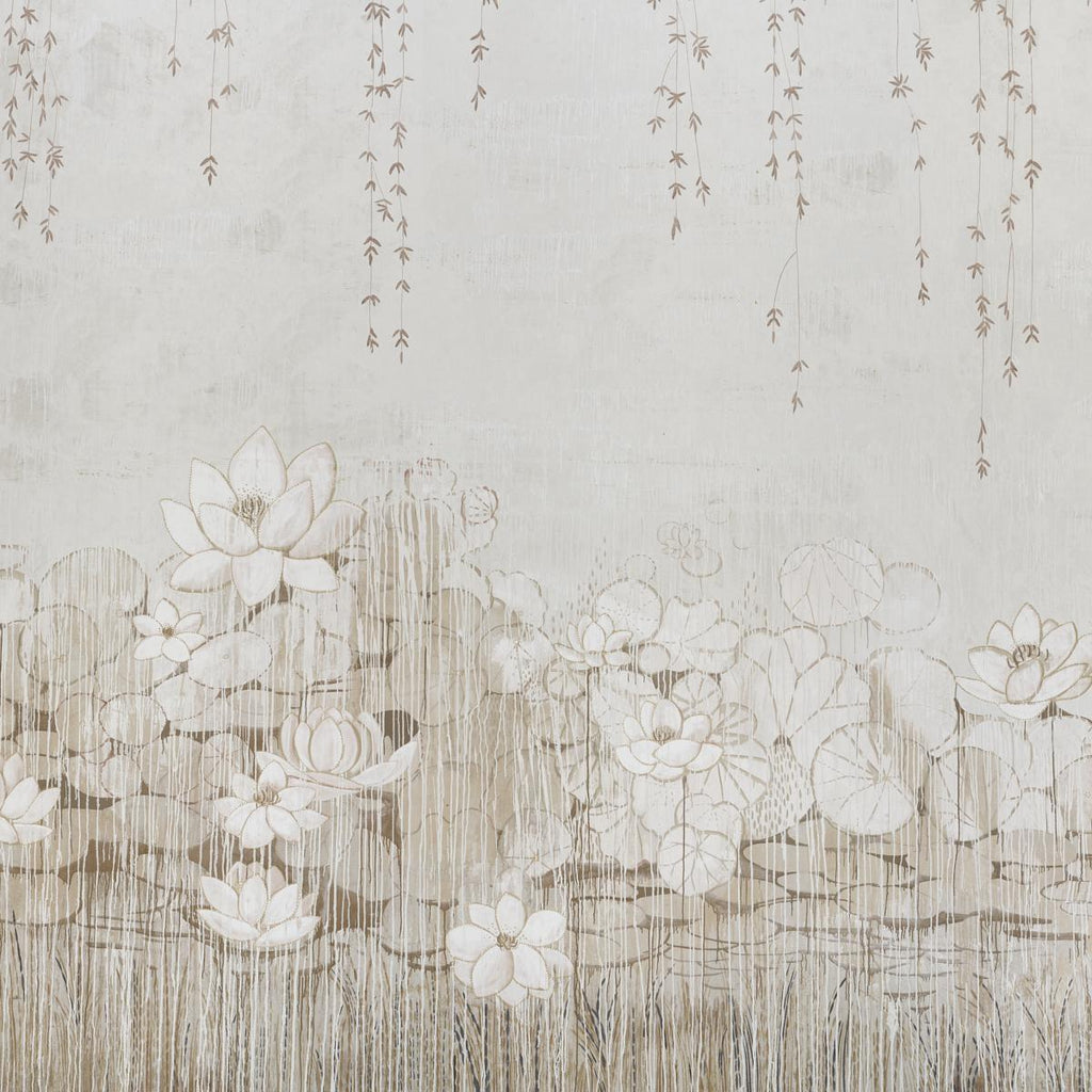 Schumacher Chatoyant Panel Set Blush Wallpaper