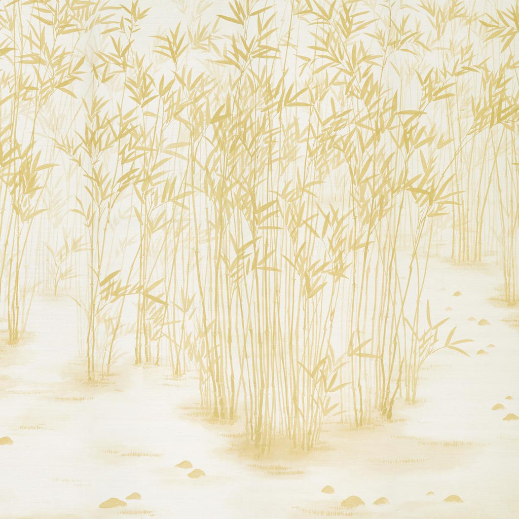Schumacher Kanji Sisal Panel Set Ochre Wallpaper