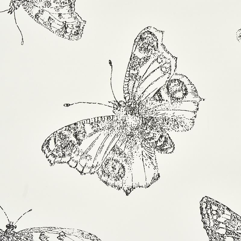 Schumacher Burnell Butterfly Ivory Wallpaper