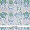 Schumacher Elizia Ikat Green & Blue Wallpaper