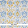 Schumacher Elizia Ikat Sky & Ochre Wallpaper