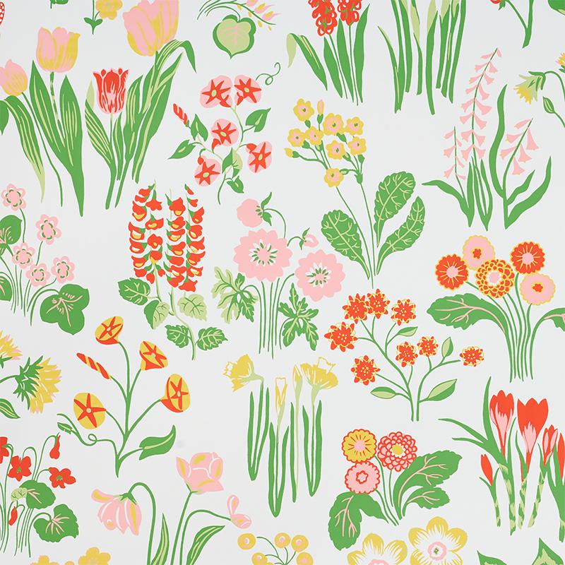 Schumacher Carly Pink Wallpaper